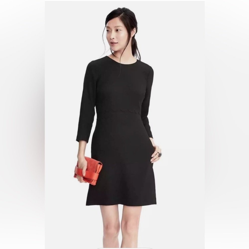Banana Republic Scallop Ponte Sheath Dress - Picture 2 of 12